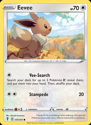 Eevee 125/203 Evolving Skies
