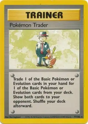 Pokémon Trader 77/102 Base Set Unlimited