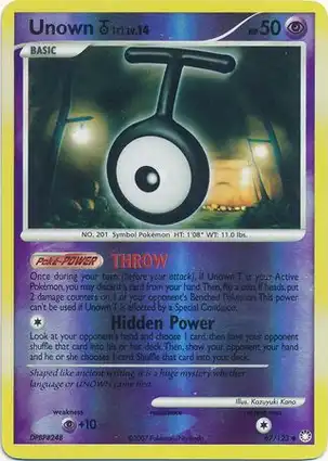 Unown T 67/123 Mysterious Treasures
