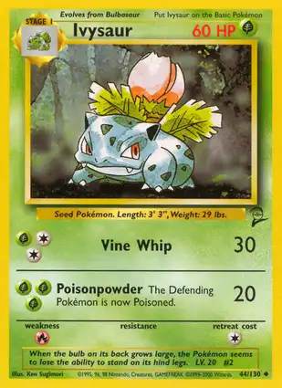 Ivysaur 44/130 Base Set 2