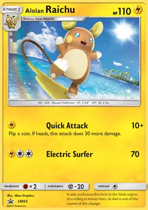 Alolan Raichu SM65 Sun & Moon Promos