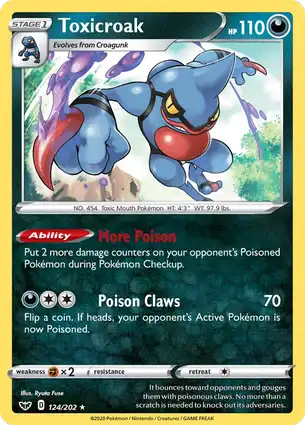 Toxicroak 124/202 Sword & Shield