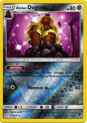 Alolan Dugtrio 122/214 Unbroken Bonds