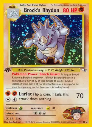 Brock's Rhydon 2/132 Gym Heroes 1st Edition