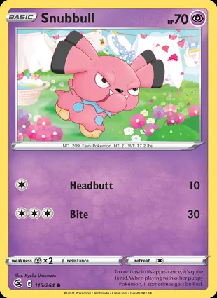 Snubbull 115/264 Fusion Strike