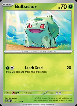 Bulbasaur 001/165 Scarlet & Violet 151