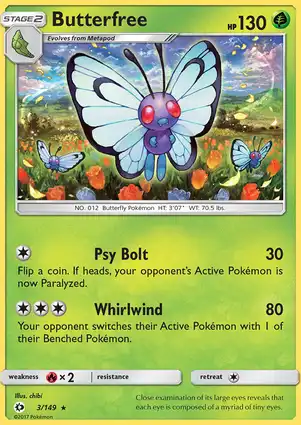 Butterfree 3/149 Sun & Moon
