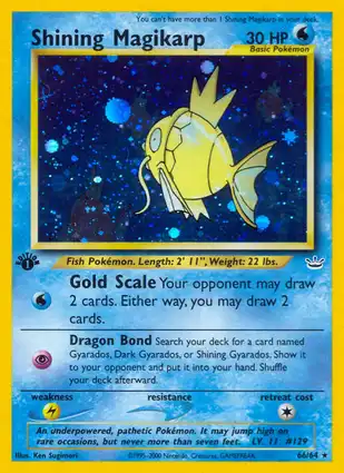 Shining Magikarp 66/64 Neo Revelation 1st Edition