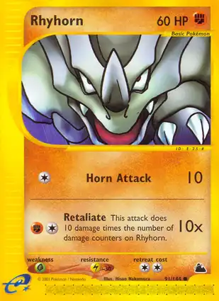 Rhyhorn 91/144 Skyridge