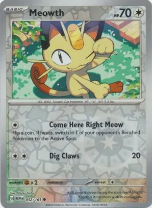 Meowth 052/165 Scarlet & Violet 151