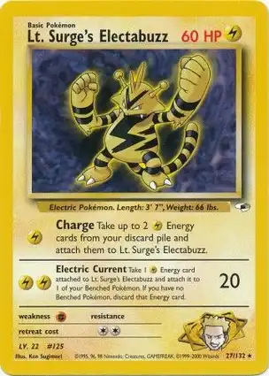 Lt. Surge's Electabuzz 27/132 Gym Heroes