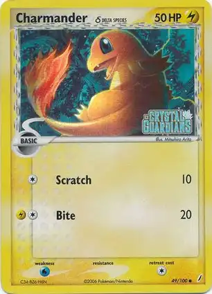 Charmander 49/100 EX Crystal Guardians