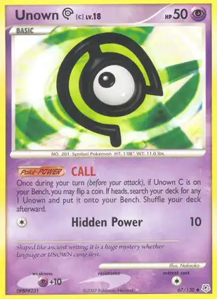Unown C 67/130 Diamond & Pearl