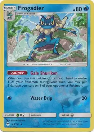 Frogadier 23/131 Forbidden Light