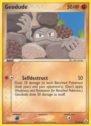 Geodude 53/92 EX Legend Maker