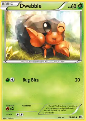 Dwebble 13/113 Legendary Treasures