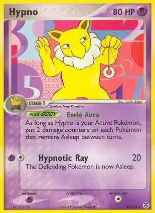 Hypno 25/112 EX FireRed & LeafGreen