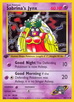 Sabrina's Jynx 59/132 Gym Heroes 1st Edition