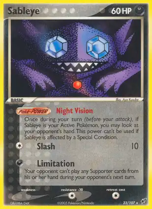 Sableye 23/107 EX Deoxys