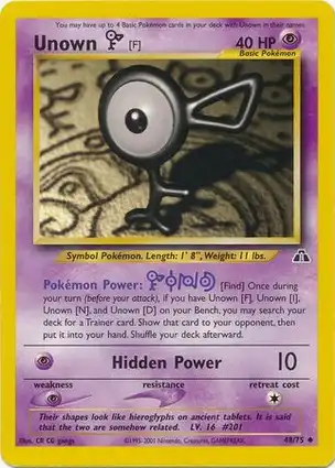 Unown [F] 48/75 Neo Discovery