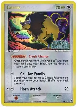 Tauros 12/100 EX Crystal Guardians