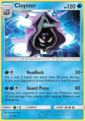 Cloyster 34/149 Sun & Moon