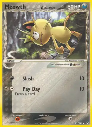 Meowth 71/110 EX Holon Phantoms