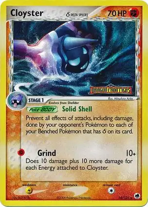 Cloyster 14/101 EX Dragon Frontiers