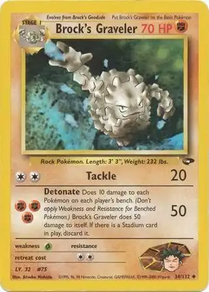 Brock's Graveler 34/132 Gym Challenge