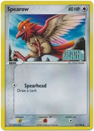 Spearow 61/100 EX Crystal Guardians