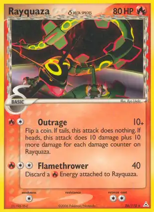 Rayquaza 26/110 EX Holon Phantoms