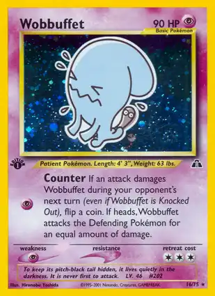 Wobbuffet 16/75 Neo Discovery 1st Edition