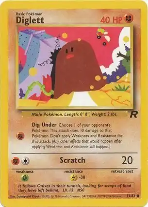 Diglett 52/82 Team Rocket