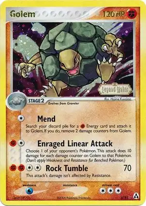 Golem 6/92 EX Legend Maker