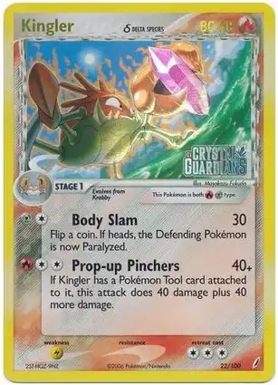 Kingler 22/100 EX Crystal Guardians