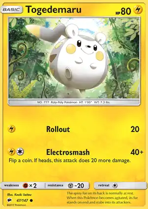 Togedemaru 47/147 Burning Shadows
