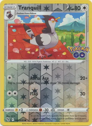 Tranquill 062/078 Pokémon GO