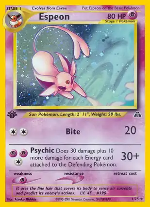 Espeon 1/75 Neo Discovery 1st Edition