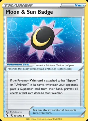 Moon & Sun Badge 151/203 Evolving Skies