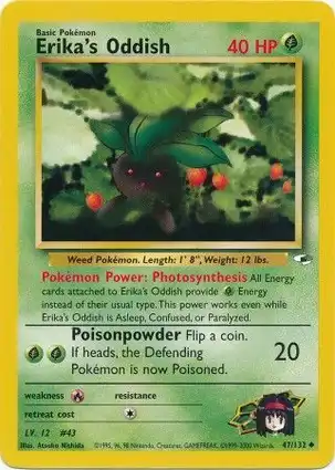 Erika's Oddish 47/132 Gym Heroes