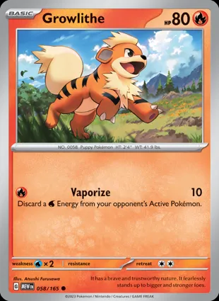 Growlithe 058/165 Scarlet & Violet 151