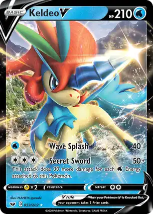 Keldeo V 053/202 Sword & Shield