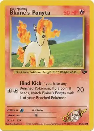 Blaine's Ponyta 64/132 Gym Challenge