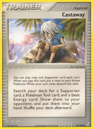 Castaway 72/100 EX Crystal Guardians
