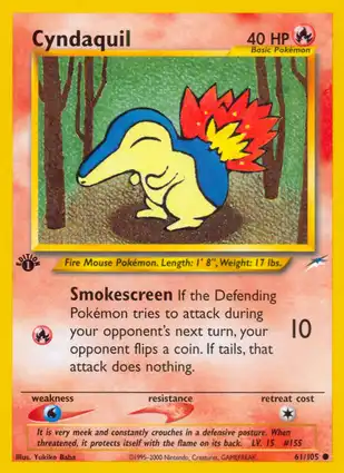 Cyndaquil 61/105 Neo Destiny 1st Edition
