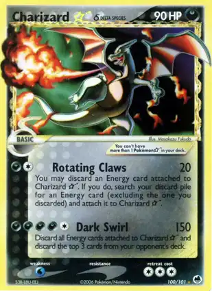 Charizard ☆ 100/101 EX Dragon Frontiers