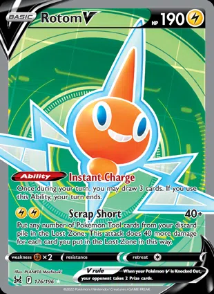 Rotom V 176/196 Lost Origin