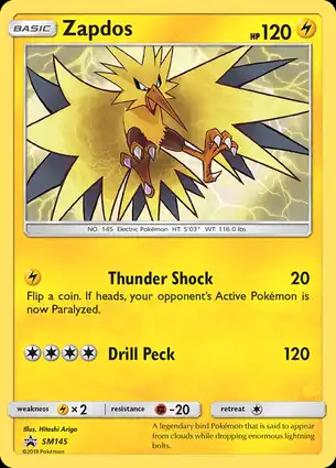 Zapdos SM145 Sun & Moon Promos