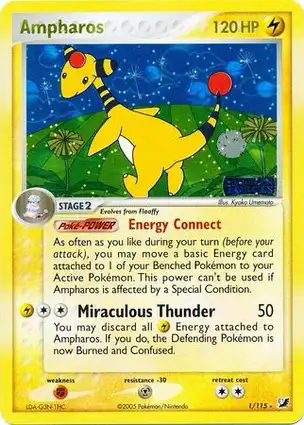 Ampharos 1/115 EX Unseen Forces