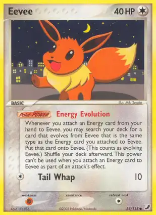 Eevee 55/115 EX Unseen Forces